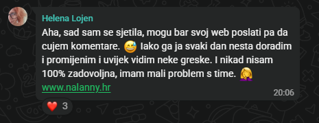 Članica dijeli web stranicu