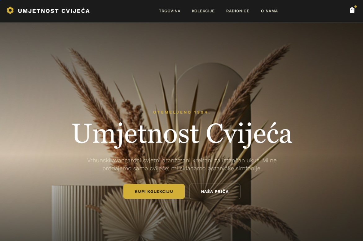 Umjetnost Cvijeća — homepage